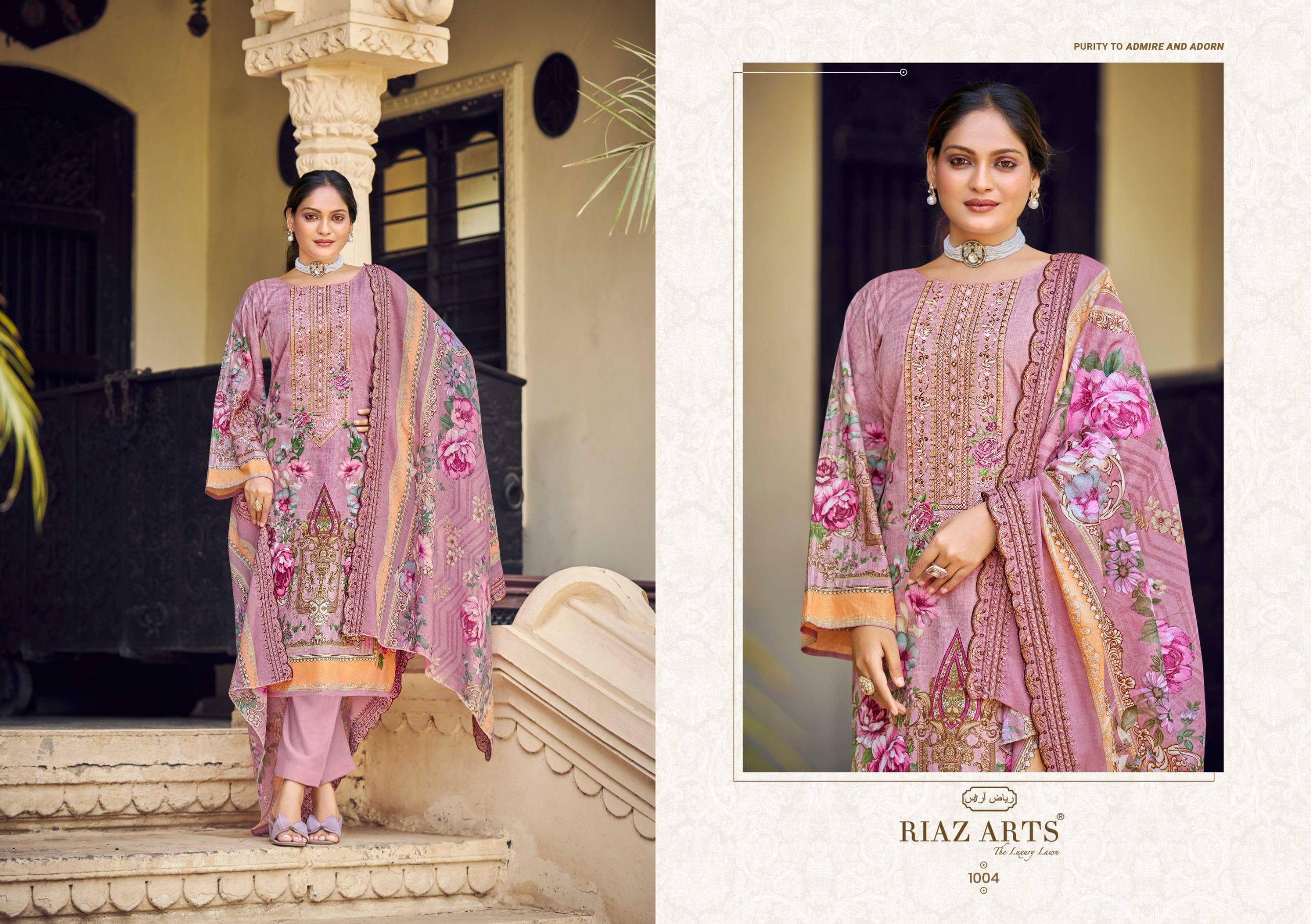 BIN SAEED V15 BY RIAZ ARTS 1001 TO 1006 Series Beautiful Festive Suits Stylish Fancy Colorful Casual Wear & Ethnic Wear Cotton Cambric Lawn Print Dresses At Wholesale Price
